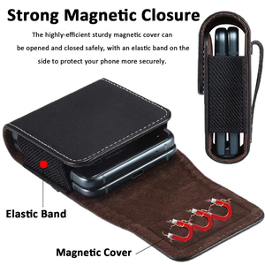 Riñonera de cuero móvil minimalista, monedero para teléfono móvil, billetera para <span class=keywords><strong>Motorola</strong></span> <span class=keywords><strong>RAZR</strong></span> Samsung <span class=keywords><strong>Z</strong></span> Flip 3 4 5 5G, riñonera para teléfono - Product Image 5