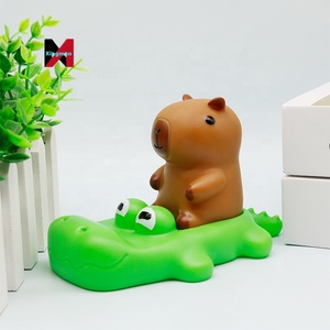 Capybara Crocodile cochon d'inde support de téléphone mignon guérison créatif bureau décor de bureau modè<span class=keywords><strong>le</strong></span> jouet ornement à collectionner Animal Art - Product Image 3