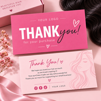 Cartes de remerciement personnalisées pour commande, impression offset en gros, pour paquets de perruques
