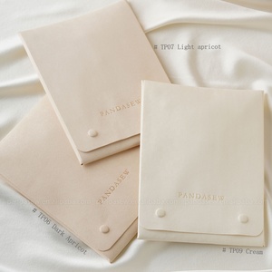 Plateau de rangement pour bijoux en microfibre avec logo personnalisé PandaSew, plateau pour colliers, emballage pour bijoux - Product Image 6