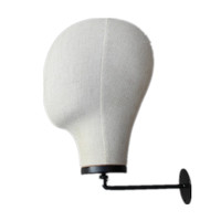 Großhandel Perücken-Wandhalterung: Weibliche und Männliche Modellköpfe zur Präsentation von Perücken und Haarnetzen, Stoff-Canvas-Display-Mannequin-Kopf zur Wandmontage