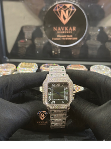 Most Selling 925 Silver VVS Moissanite Engagement <b>Watch</b> Designed For Wedding Celebrations Parties Available For Sale - Product Image 2