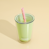 Vente en gros gobelets à eau en plastique ps gobelets 16 Oz l boule à neige à double paroi gobelet à café maigre avec couvercle et paille en vrac