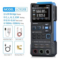 FNIRSI LC1020E 휴대용 디지털 LCR 미터 100Hz-100kHz 조정 가능한 커패시터/저항/인덕턴스/임피던스 테스터