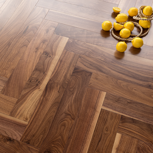 Plancher en bois d'ingénierie en noyer <span class=keywords><strong>noir</strong></span> américain de 10 à 20 mm d'épaisseur, décoration intérieure, planchers stratifiés - Product Image 2