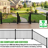 BH Railing Modernes G2 Aluminium-Pfosten-Geländersystem Hochbelastbares Aluminium-Geländersystem