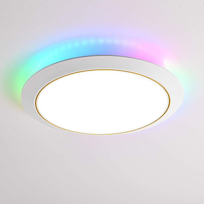 Nordic Ceiling Lighting Recessed Dimmer RGB Bedroom Remote Control Room Round Modern Ceiling Lamp