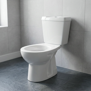 WC deux pièces en céramique de style européen, design italien avec siphon en P, chasse d'eau double, pour salle de bain - Product Image 6