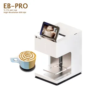 EVEBOT EB-Pro 600dpi la stampante per caffè 3D automatica intelligente più veloce stampante per latte in schiuma per alimenti per latte con inchiostro commestibile