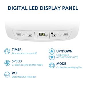 Hot Selling 3 in 1 Cooling Dehumidifying With 2 Fan Speed 220v Malaysia Tent Portable Cooler Air Conditioner 9000btu Portable Ai - Product Image 2