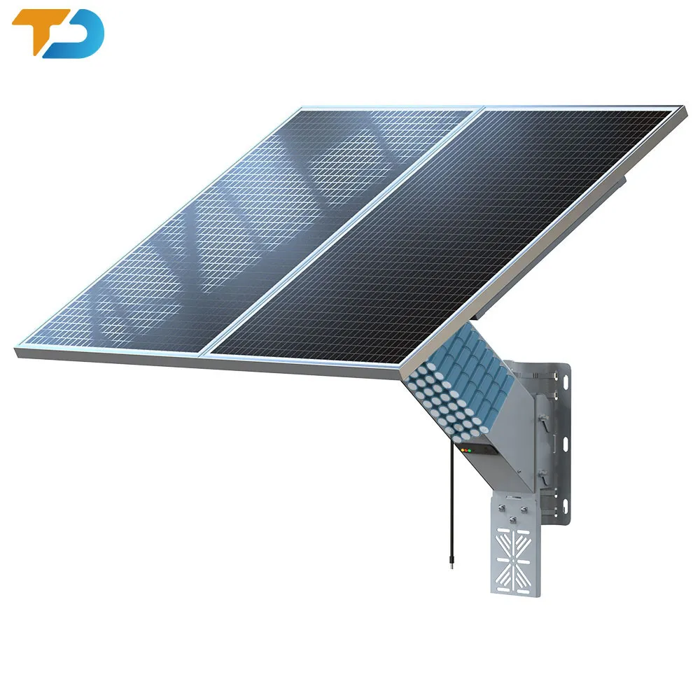 TecDeft IP-камера 8 Мп 4 К мини-солнечная панель комплект 160 Вт перезаряжаемая Li батарея питания POE 12 В 24 В DC солнечная энергетическая система для видеонаблюдения