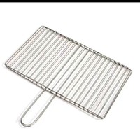 Grille de barbecue pliable carrée portable pour l'extérieur, idéale pour griller le poisson, la viande et les légumes. Outils de barbecue.