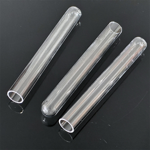 Hochreines transparentes Quarzglas rohr Klar Ein Ende Geschlossenes klares Quarz-Reagenzglas - Product Image 5