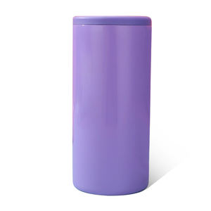 حار بيع 12 أوقية مزدوجة الجدار الفولاذ المقاوم للصدأ ضئيلة يمكن برودة 3 في 1 زجاجة برودة - Product Image 1