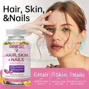 วิต้าสปริง อาหารเสริมบำรุงผม ผิว เล็บ ไบโอติน วิตามิน กรดไฮยาลูโรนิก แบบแคปซูลนิ่ม ช่วยให้ผิวขาวใส ผมสวย เล็บแข็งแรง - Product Image 3