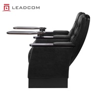 Fauteuil inclinable de luxe commercial LEADCOM LS-14602 pour cinéma, siège de cinéma avec tablette d'écriture pour projet de cinéma