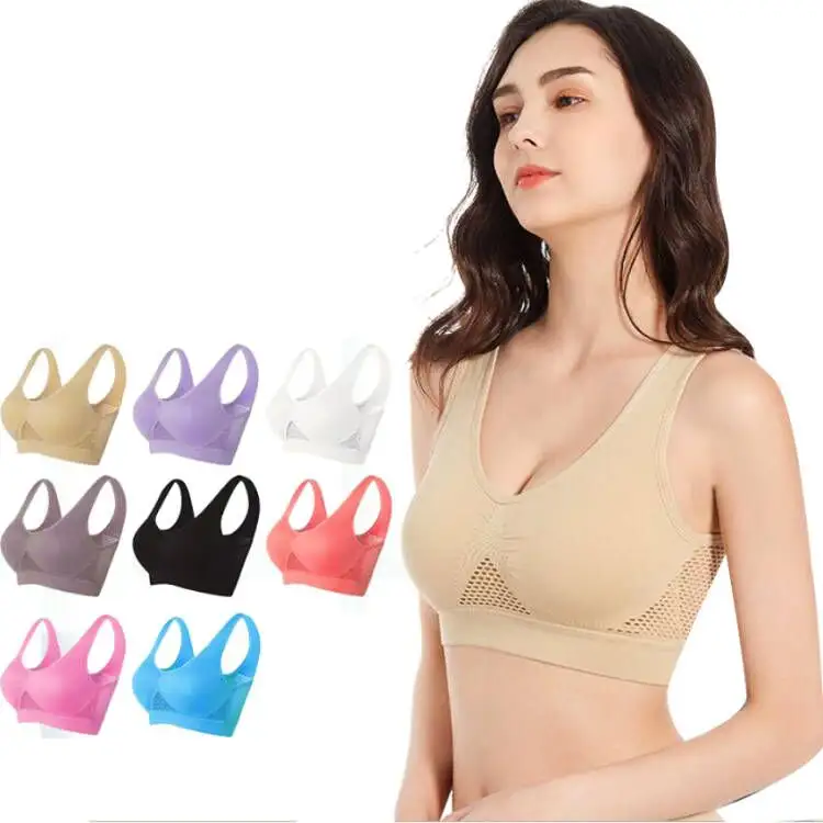 Reggiseno sportivo alla moda senza fili a coppa grande petto coppa D E F all'ingrosso di fabbrica