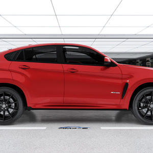 AMP-Z BMW X6 F16 M Sport Jupes latérales Kit carrosserie inférieur 2014-2019 Noir laqué mat Texture fibre de carbone - Product Image 1