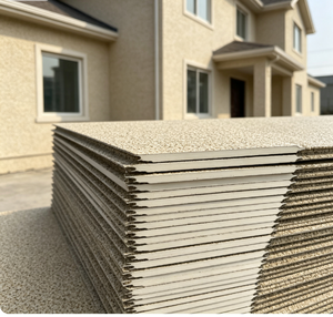 Panel <span class=keywords><strong>de</strong></span> Pared Metálico con Núcleo <span class=keywords><strong>de</strong></span> PU, Aislamiento Térmico, Paneles <span class=keywords><strong>de</strong></span> Revestimiento Impermeables para Paredes Exteriores <span class=keywords><strong>de</strong></span> Casas y Villas - Product Image 1