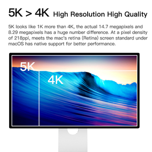 Moniteur d'ordinateur KUYCON G27P 1,07 milliard de couleurs, résolution 5120x2880, 75 Hz, écran LED 27 pouces 5K pour PC avec support - Product Image 3