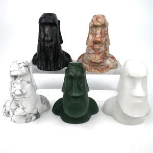 עיצוב חדש קריסטל גילוף מלאכת אבן טבעית פסל קריסטל מואי קריסטל לקישוט - Product Image 4