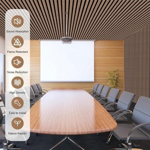 Panel Acústico de Listones de Madera Moderno de Alta Calidad, Paneles de Pared de Madera Directo de Fábrica, Decoración de Pared Absorbente de Sonido con Acabado de Madera - Product Image 4
