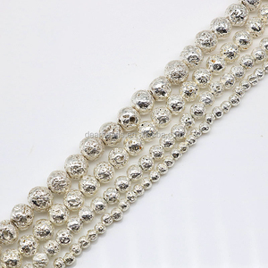 Perles en pierre <span class=keywords><strong>de</strong></span> lave noire naturelle en gros, perles en pierre <span class=keywords><strong>de</strong></span> lave pour la fabrication <span class=keywords><strong>de</strong></span> bijoux 4mm 6mm 8mm 10mm 12mm - Product Image 4