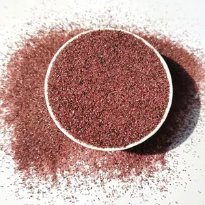 LM sıcak satış pembe nehir lal taşı kumu alüvyon deniz Garnet 20/40mesh 30/60mesh