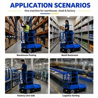 Chariot élévateur électrique Everlift avec batterie au lithium et plateforme de levage pour entrepôt, doté d'un BMS intelligent
