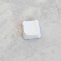 Blank DYE Keycaps White Material Keycaps for DYE Sublimation Bear-Head Shaped Blank Keycaps
