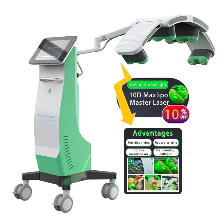 2023 Newest Low Level Laser Therapy 10d Green Diode Erc 10d Laser Slimming Therapy 10d Laser Slimming Machine