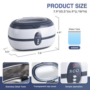 Nettoyeur de <span class=keywords><strong>bijoux</strong></span> <span class=keywords><strong>pour</strong></span> lentilles de lunettes à brosse de maquillage ultrasonique portable personnalisé du fabricant - Product Image 3