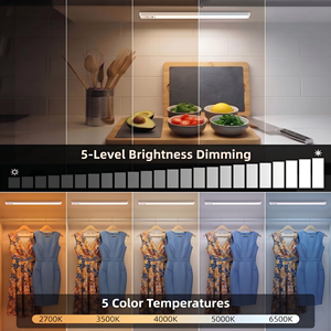 New Usb Rechargeable Battery 5 Color Adjustable and Brightness Dimmable Motion Sensor <strong>Kitchen</strong> Under Led Cabinet <strong>Light</strong> - Product Image 4