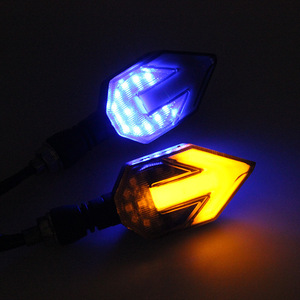 Clignotants LED pour moto, double couleur, forme flèche, feux indicateurs pour véhicule tout-terrain avec fonction DRL - Product Image 2