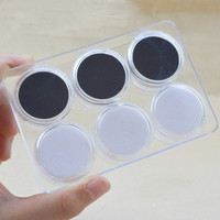 Nouvelle Super petite boîte ronde avec couvercle à vis en acrylique Transparent couleur pierre nue bijoux affichage stockage de trésors