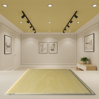 Panel de Techo de PVC Ignífugo de Alta Calidad para Interiores, para Decoración de Salones, Hoteles y Gimnasios, Laminado con Aspecto de Madera, Resistente a la Humedad