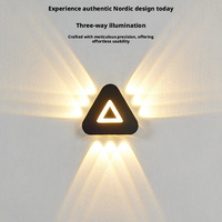 Lámpara de Pared LED Moderna de Tres Direcciones, Impermeable, de Aluminio, Decorativa para Exteriores, para Porche de Villa