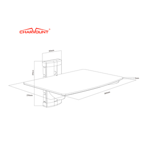Charmount <span class=keywords><strong>DVD</strong></span> Étagère murale Flottant Centre de divertissement Étagères <span class=keywords><strong>DVD</strong></span> Étagère murale TV Box Mount - Product Image 3