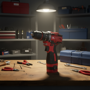 Trapano a percussione 16.8V 1.5Ah Brushless Rosso Nero a velocità variabile, utensile professionale per la lavorazione del legno - Product Image 2