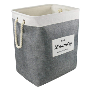 Có Thể Gập Lại Vải Lanh Phòng Tắm Lưu Trữ Vải Giặt Thùng Giặt <span class=keywords><strong>Hamper</strong></span> Panier Một Giỏ Giặt Có Thể Gập Lại Có Tay Cầm - Product Image 1