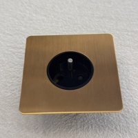 Prise européenne française allemande 86 16A avec USB-C, interrupteur à bascule universel en métal, cadre en acier inoxydable doré, 250V, maison, villa, moderne