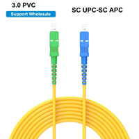 SC/UPC SC/APC Jumper FTTH kabel Drop dalam dan luar ruangan G657A kabel serat optik kabel Patch 2.0mm 3.0mm