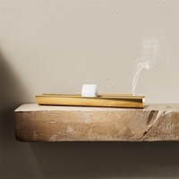Brûleur d'encens en laiton et marbre de jade Maxery pour mariage et décoration intérieure, utilisation toute saison