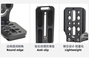 Plaque de fixation rapide en forme de L pour appareil photo, accessoire en aluminium pour prise de vue verticale, support pour stabilisateur Zhiyun <span class=keywords><strong>Ronin</strong></span> SC, trépied DSLR - Product Image 5