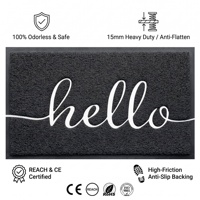 Tapis d'entrée extérieur en PVC écologique, imperméable, à séchage rapide, à profil bas, pour porte arrière, patio, jardin