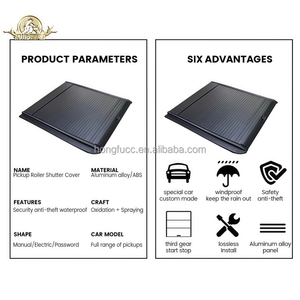 Cubierta enrollable trasera para caja de camioneta BT50 Great Wall Poer KingKong GWM Cannon JAC T8 T9 <span class=keywords><strong>Hunter</strong></span> F70 Foton Tunland G7 G9 - Product Image 2