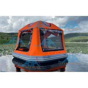 Outdoor Camping Inflatable Floating Island Inflatable Floating Shoal Family Camping Water Raft Tent