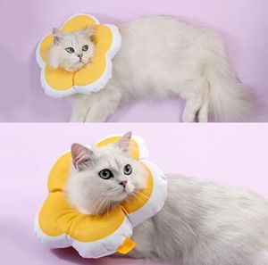 Collar de gato Elizabeth, anillo antimordida para lamer, Collar de cono en forma de flor de gato, anillo de <span class=keywords><strong>vergüenza</strong></span> de esterilización suave impermeable - Product Image 4