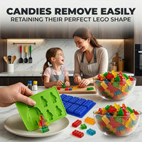 Moule en silicone de qualité alimentaire pour chocolat, bonbons, glaces et pâtisseries DIY, motifs briques de construction robotiques, multi-usages, vente en gros pour la cuisine
