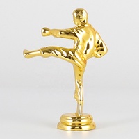 Estatuas y Figuras Personalizadas de Alta Gama en Plástico Dorado GZ-08 para Jugadores de Wushu y Kickbox, Componentes para Trofeos y Recuerdos